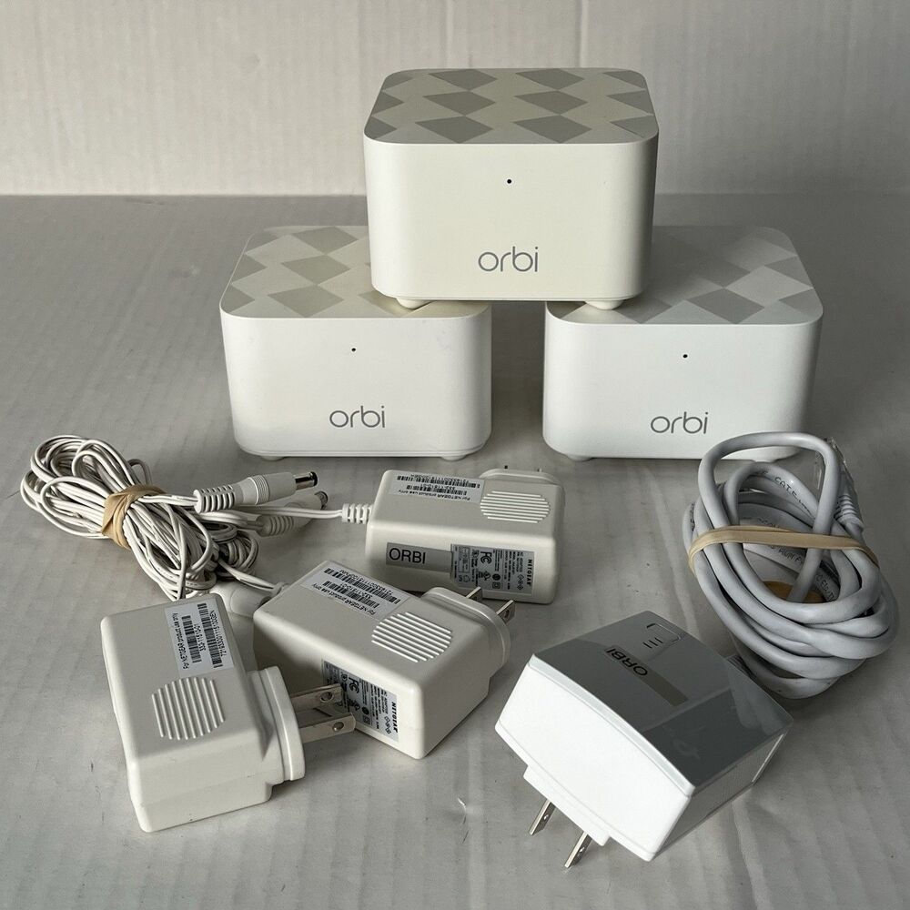 NETGEAR Orbi Satellite RBS10 Mesh WiFi System Router & 2 Satellite Extenders